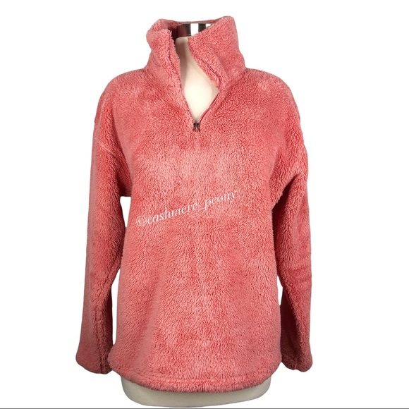 Eddie Bauer Salmon Quest Plush 1/4 Zip Sherpa Jacket Medium - Picture 6 of 10